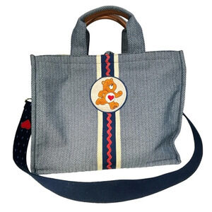 Vien and Litho Korean Handmade Care Bears Blue Red Tote